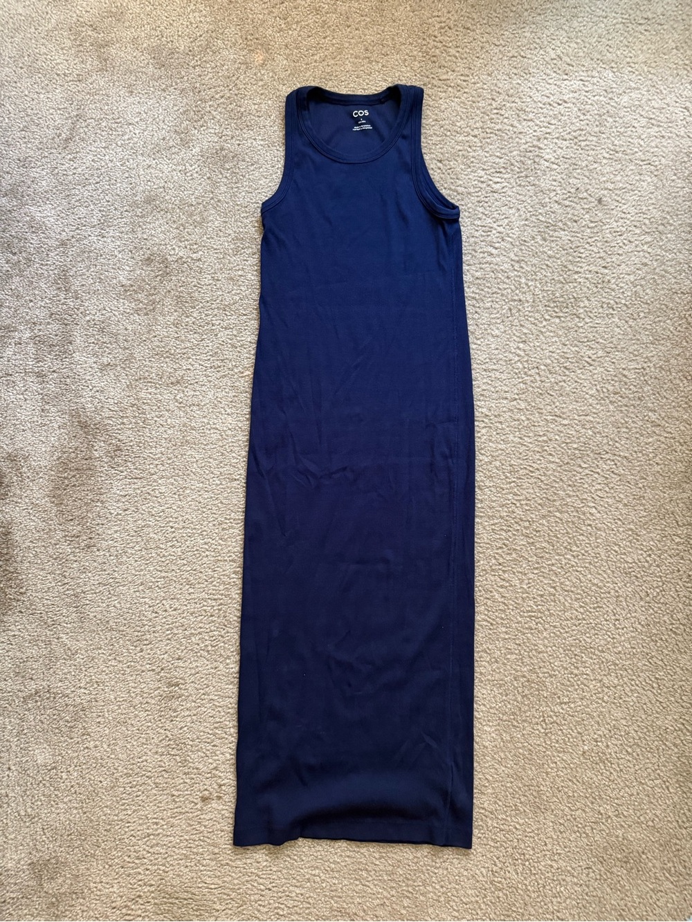 Cos ribbed tank maxi dress Small